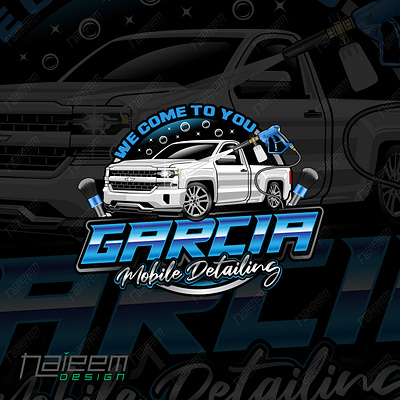 Auto Mobile Detailing Logo Design with Chevrolet Truck Vector auto detailing branding auto detailing logo automotive illustration logo bold vehicle illustration logo car cleaning logo car detailing logo chevrolet custom detailing business logo detailing logo for trucks mobile car detailing logo mobile detailing logo mobile detailing service logo modern auto detailing brand pressure washer logo professional car wash logo vector car wash logo water spray logo design