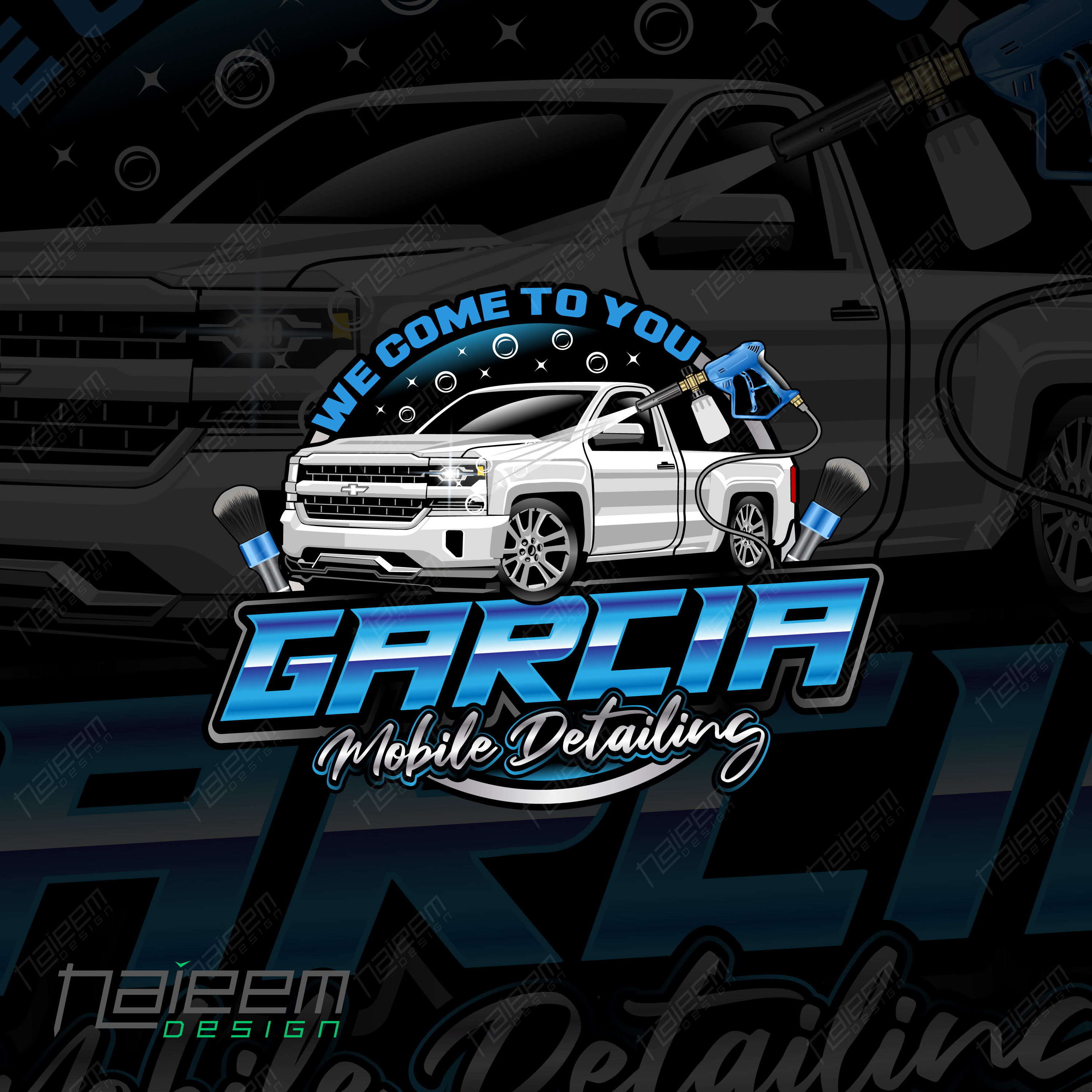 Example of Digital Handcrafted Car Detailing Logo