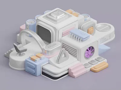 The Creator of the 21 Century 3d 3d animation 3d art ai art blender3d c4d cinema4d clean design concept design digital art isometric loop minimal 3d motion design render set visual storytelling