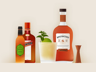 House Mai Tai 2d 2d design cocktails design graphic design illustration mixology tropical