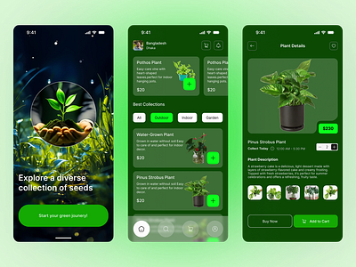 Plant Shop Mobile App Design android android app app app design eco plant app ecommerce app ecommerce shop app ios ios app mobile mobile app mobile app design plant app plant shop app plants app shop app ui uiux ux