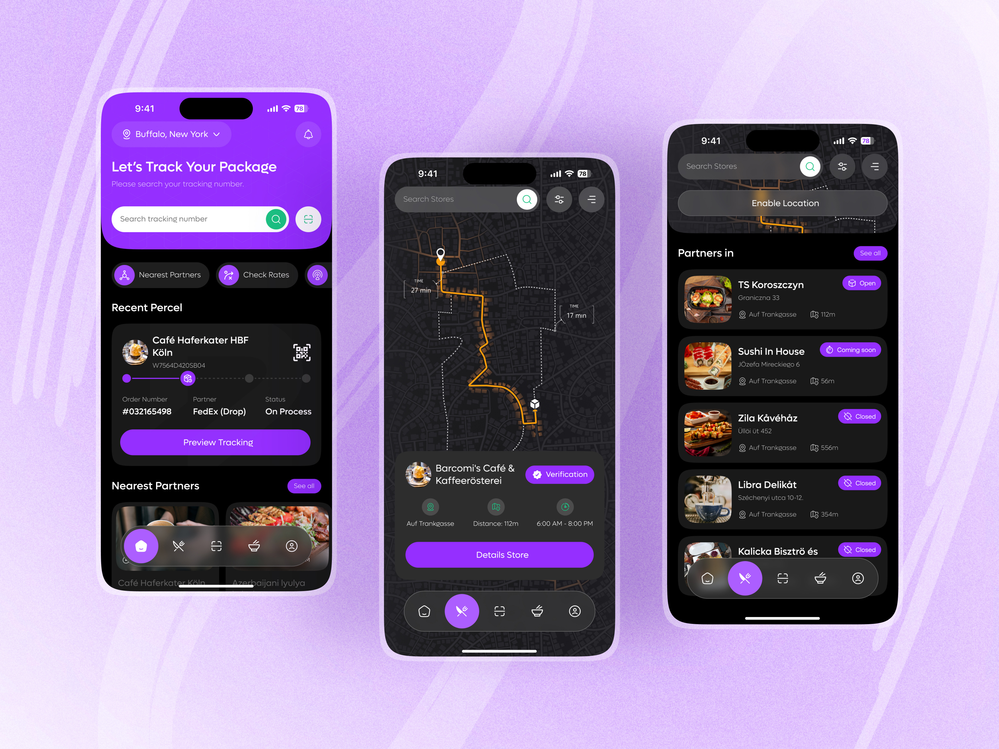 Example of Food Packaging & Delivery Mobile App