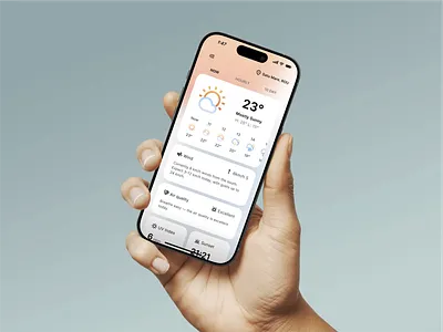 Weatherly UI air android app concept design ios iphone mobile mockup pollution ui ux weather wind
