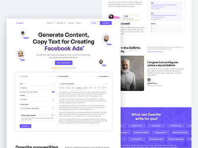 DoWrite - AI Copywriter Landingpages ai aicopywriting animation article artificial intelligence blog blog writer chatgpt component content marketing copywriter copywriting gpt 3 interaction landing pages marketing motion graphics saas websites writesonic
