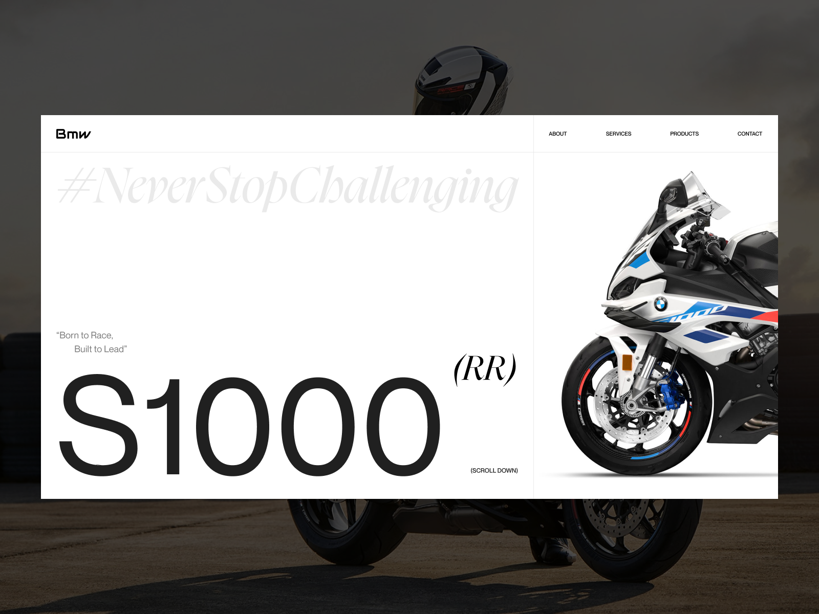 S1000RR hero section design hero section landing page ui uxui visual design web design