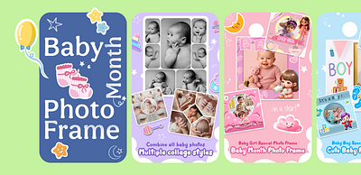 Baby Photo Frame Design app design application baby app design baby photo frame design graphic design photo frame photoshop ui ux