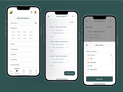 Curriculum Builder App for Teachers app design app ui branding design graphic design illustration logo material design mobile app ui