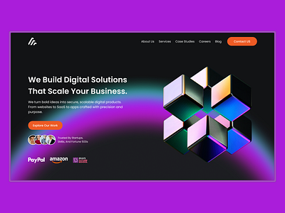 IT agency - hero section app design graphic design ui ux