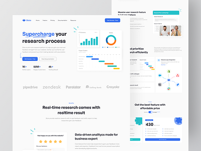 Stoix - Landing Page For Research and Testing analytics design landing page landing page design platform product design research research platform saas saas landing page saas website testing ui uiux user research platform user testing ux research web design website testing