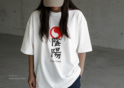 Yin-Yang Inspired Japanese Typography Design japan japanesetypography logo t shirt t shirt logo