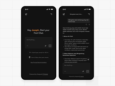 Mobile Chat ai web app chat mobile app mobile design uiux