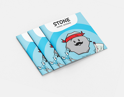 Storybook Design - Stone book design character design editorial design paper scissors stone story storybook vector graphics