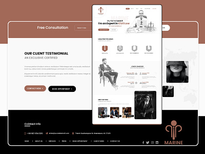 Law Firm Website Design Concept 3d branding graphic design typography ui ui design user interface ux ux design web design website design wireframe
