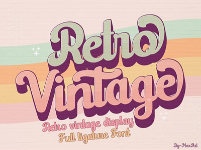 Retro Vintage Font craft fonts display fonts groovy fonts nostalgia fonts retro fonts vintage fonts