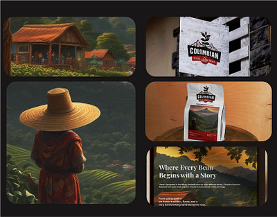 Colombian House of Bean ai illustration brand identity branding coffee brand coffee shop food food beverage graphic design logo design packaging design visual identity