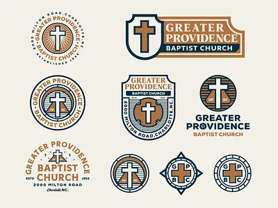 Greater Providence Baptist Church Brand Design badge badge design brand identity branding branding agency branding design design graphic design illustration logo vector