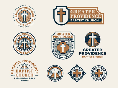 Greater Providence Baptist Church Brand Design badge badge design brand identity branding branding agency branding design design graphic design illustration logo vector