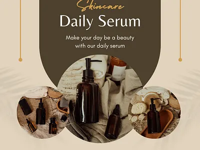 Skin care | Daily Serum | Poster design branding daily serum fashion designer graphic designer hoda poster design skin care