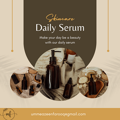 Skin care | Daily Serum | Poster design branding daily serum fashion designer graphic designer hoda poster design skin care