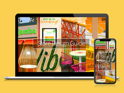 Jamba Store Design Guide Website brand identity brand marketing branding design graphic design rebrand reimaging restaurant web design website website design