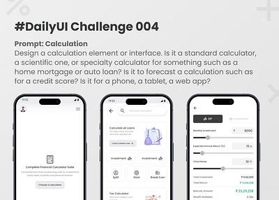 Designing a Seamless Investment Calculator Suite app dailyui dailyuichallenge design graphic design illustration loginscreen logo ui uiux vector