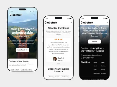 Globetrek – Mobile Travel Experience UI interface mobile mobile ui popular startup travel ui ux