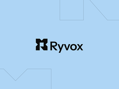Ryvox – Logo Design blue branding company design digital flat graphic design logo minimal minimalism minimalist r letter saas sky x letter