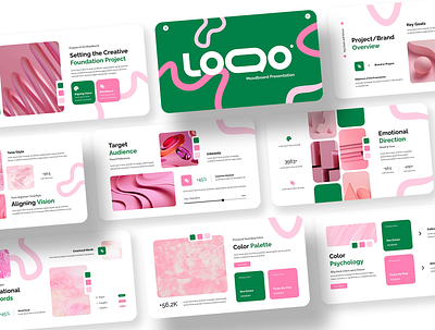 Moodboard Presentation branding business case study concept creative design graphic design inspiration moodboard pitch deck powerpoint presentation project template uiux visual