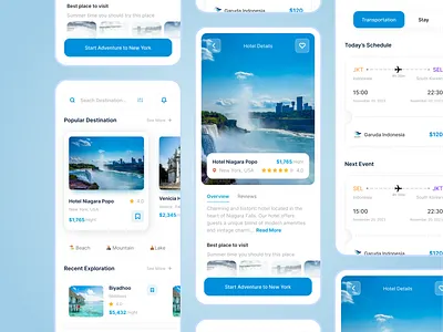 TripTastic - Light booking booking accomodation booking hotels booking travel app design detail page detail page booking detail travel app ecommerce hotels booking travels mobile mobile design reservation ticket page ticket transportation travel app travel booking app ui ui design uiux