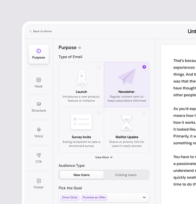 Email Builder app design branding design figma freelance illustration product design saas ui uiux uiux design user experience user interface ux uxui web app web app design web application web application design web design