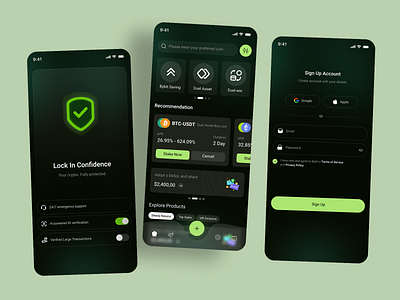 Crypto Wallet Home page blockchain app crypto app crypto app design crypto banking crypto exchange crypto mobile crypto payments crypto wallet crypto wallet app darkmood exchange app mobile app wallet app
