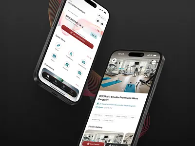 fitness booking studio mobile app design app booking branding clean dark design figma fitness graphic design grid gym illustration ios light mobile schedule ui ux workout yoga