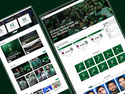 Sporting Club UI design figma graphic design ui ux website design