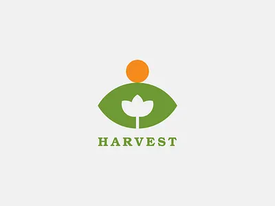 harvest branding design green harvest icon life logo natural nature person plant simple sun wellness