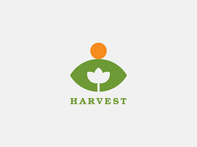 harvest branding design green harvest icon life logo natural nature person plant simple sun wellness