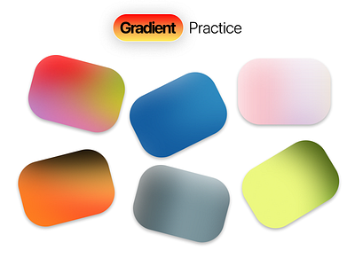 Gradients (Figma Practice) colorful colors design figma gradient gradients pop practice rainbow shapes