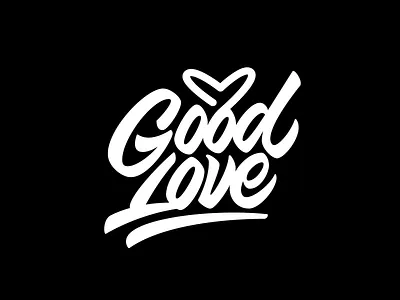 Good Love calligraphy font lettering logo logotype typography vector