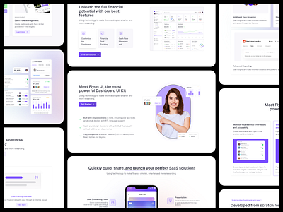 Feature Blocks - FlyonUI dashboarddesign designsystem featureblocks figmadesign interfacedesign productdesign saasui tailwindcss uidesign webui