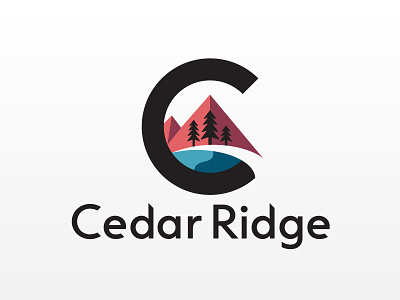 Cedar Ridge Logo branding city city logo graphic design logo logomark mountain