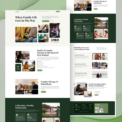 Mental Health & Therapy Platform Website Design graphic design health landing page modern page ui uiux ux web website