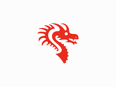 Red Dragon Logo branding design dragon emblem fire flames gaming icon identity illustration logo mark mythical red sports symbol tech vector