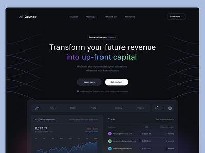 Modern Capital Platform | Hero section app capital clean dark dark mode dashboard finance hero homepage landing page modern platform saas startup trade ui unicorn ux wallet web