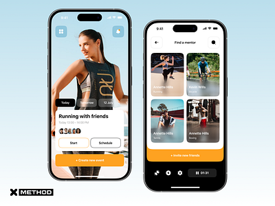 Sports Mobile App Design app design figma fitness healthcare mentor mobile running sport ui ux