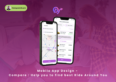 Compare Best Price for ride between different car booking apps android apps best price car booking creative figma graphic design ios mobile mobile app modern new prototype ued ui user ux wireframes