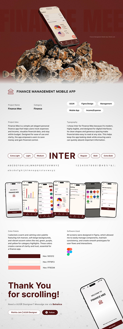 Mobile App for Finance Management expenses figma finances income mobile app money management photoshop ui research uiux