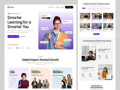 Modern Education Website e learning edtech edtech website education education website elegant landing page learning learning platform mentor mentoring minimal modern website online class online course school tutoring web design website