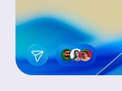 Liquid Glass UI – A Soft Motion Experiment 3d animation apple blue design glass ios26 liquid liquidglass motion motion graphics ui