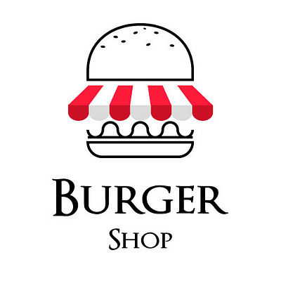Burger Shop Logo Vector Illustration logoforsale restaurantbranding logoforsale