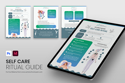 Self Care Ritual PDF for Eva Malama branding graphic design layout design pdf design professional layout pdf whitepaper