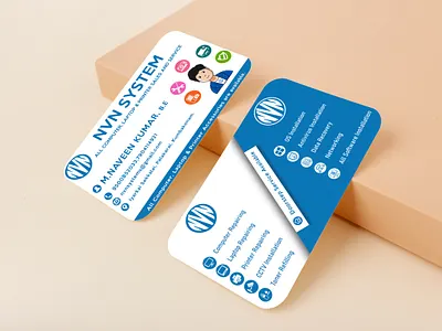 Business Card Design for NVM System branding business card design graphic design logo visiting card